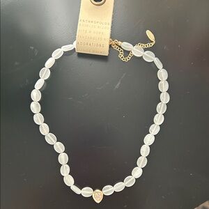 Anthropologie Translucent and Gold Necklace